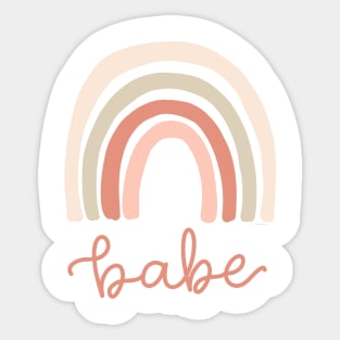 Boho Rainbow Scandinavian Minimalist Rainbow Babe Sticker